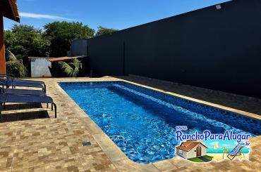 Rancho Recanto da Mirella - Vista da Varada para a Piscina