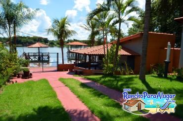 Rancho J.R - Vista da Área Gourmet para o Rio