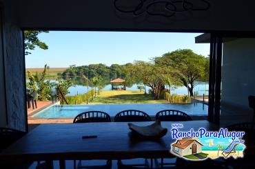 Rancho Flamboyant - Vista da Área Gourmet para a Piscina