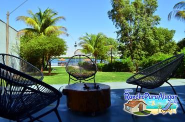 Rancho Oliveira - Vista da Área Gourmet para o Rio